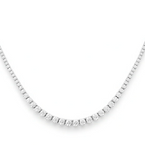 Women’s Graduated Diamond Tennis Necklace in White Gold