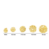 10 Karat Yellow Gold Round Nugget Earrings - Solomon Jewelers