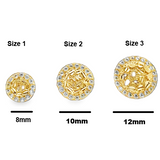 10 Karat Yellow Gold Round Nugget Earrings - Solomon Jewelers