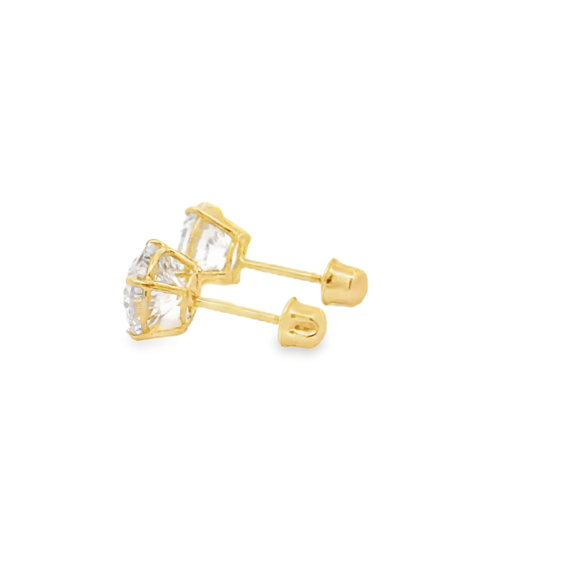 Round Stud Earrings in 14 Karat Gold - Solomon Jewelers
