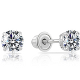 Round Stud Earrings in 14 Karat Gold - Solomon Jewelers
