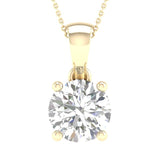 1 CT. Certified Round Lab-Created Diamond Solitaire Pendant in 14K Gold (VS/H)