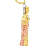 10 Karat Tri-Color Gold St. Jude Pendant - Solomon Jewelers