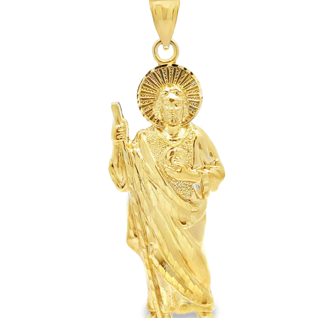 10 Karat Yellow Gold St. Jude Pendant - Solomon Jewelers