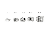 Sterling silver Nugget Ring featuring textured, organic nugget design by Solomon Jewelers.