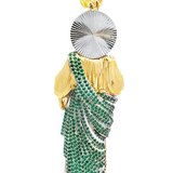 10Karat Yellow Gold St. Jude Pendant with Green Cz Stones - Solomon Jewelers