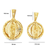 10Karat Yellow Gold Virgin Mary Pendant - Solomon Jewelers