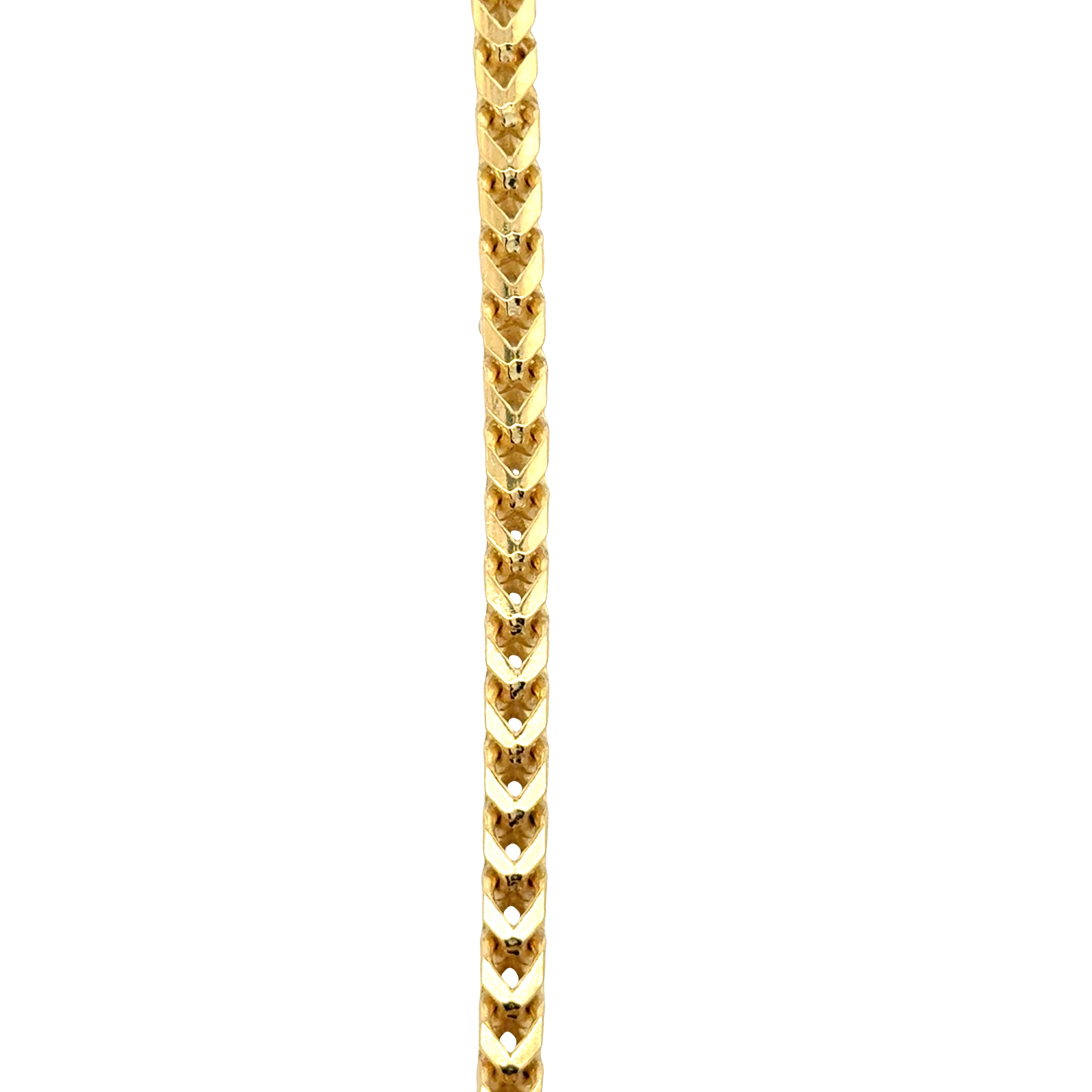 Solid Yellow Gold Franco Chain in 10 Karat Yellow Gold.