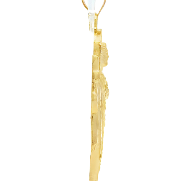 10 Karat Yellow Gold St. Jude Pendant - Solomon Jewelers