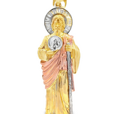 10 Karat Tri-Color Gold St. Jude Pendant - Solomon Jewelers