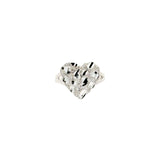 Sterling silver nugget heart ring with textured heart design from Solomon Jeweler