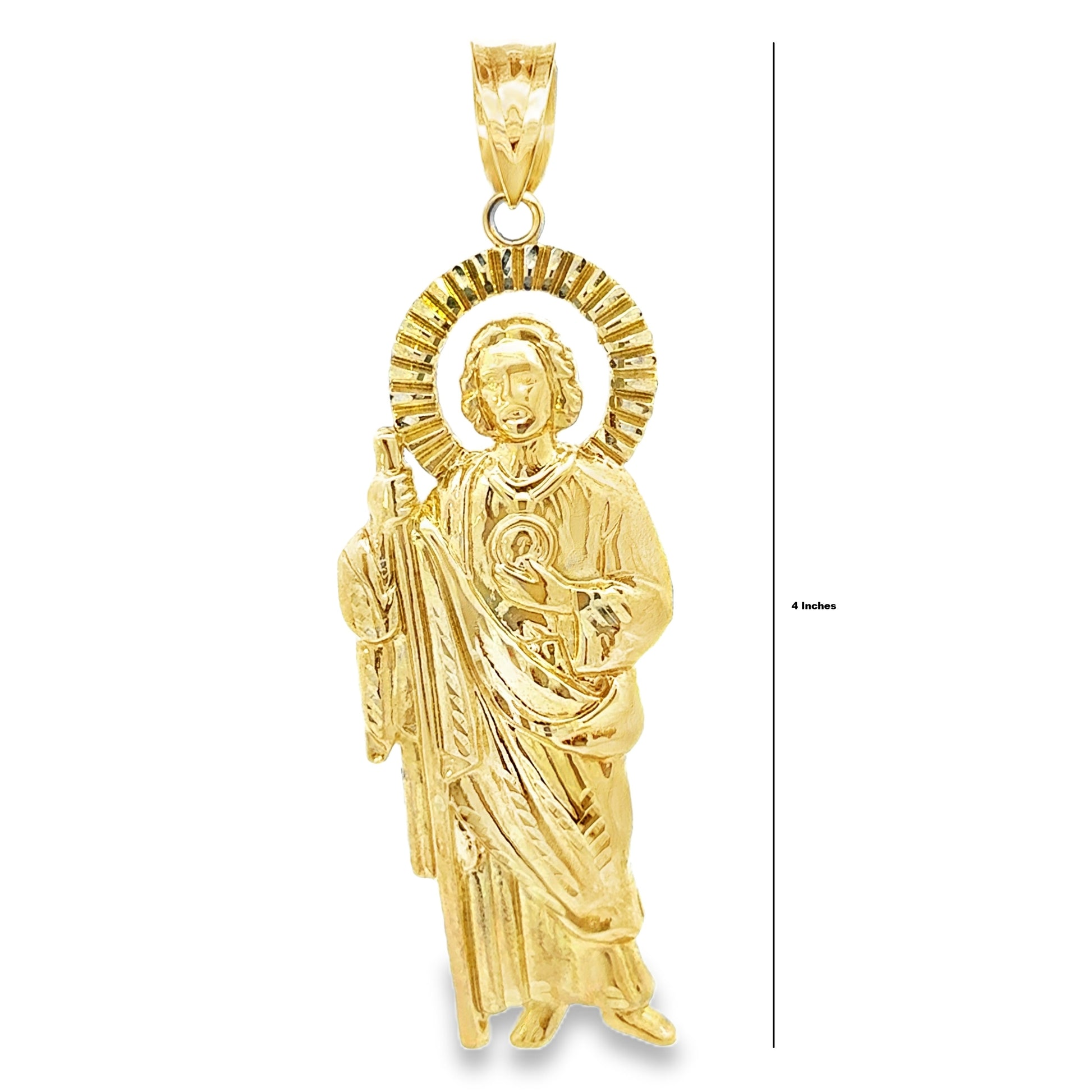 10Karat Yellow Gold St. Jude Pendant - Solomon Jewelers