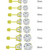 Round Stud Earrings in 14 Karat Gold - Solomon Jewelers