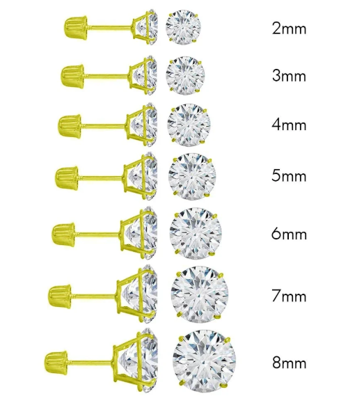 Round Stud Earrings in 14 Karat Gold - Solomon Jewelers