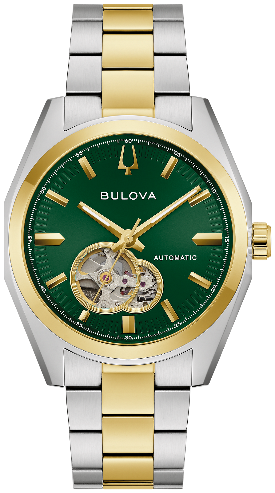 Green Dial Surveyor Automatic Bulova Watch - 98A338