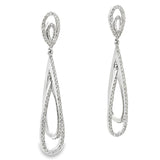 Double-Loop Teardrop Diamond Earrings