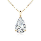 2 CT. Certified Pear-Shaped Lab-Created Diamond Solitaire Pendant in 14K Gold (VS/H)