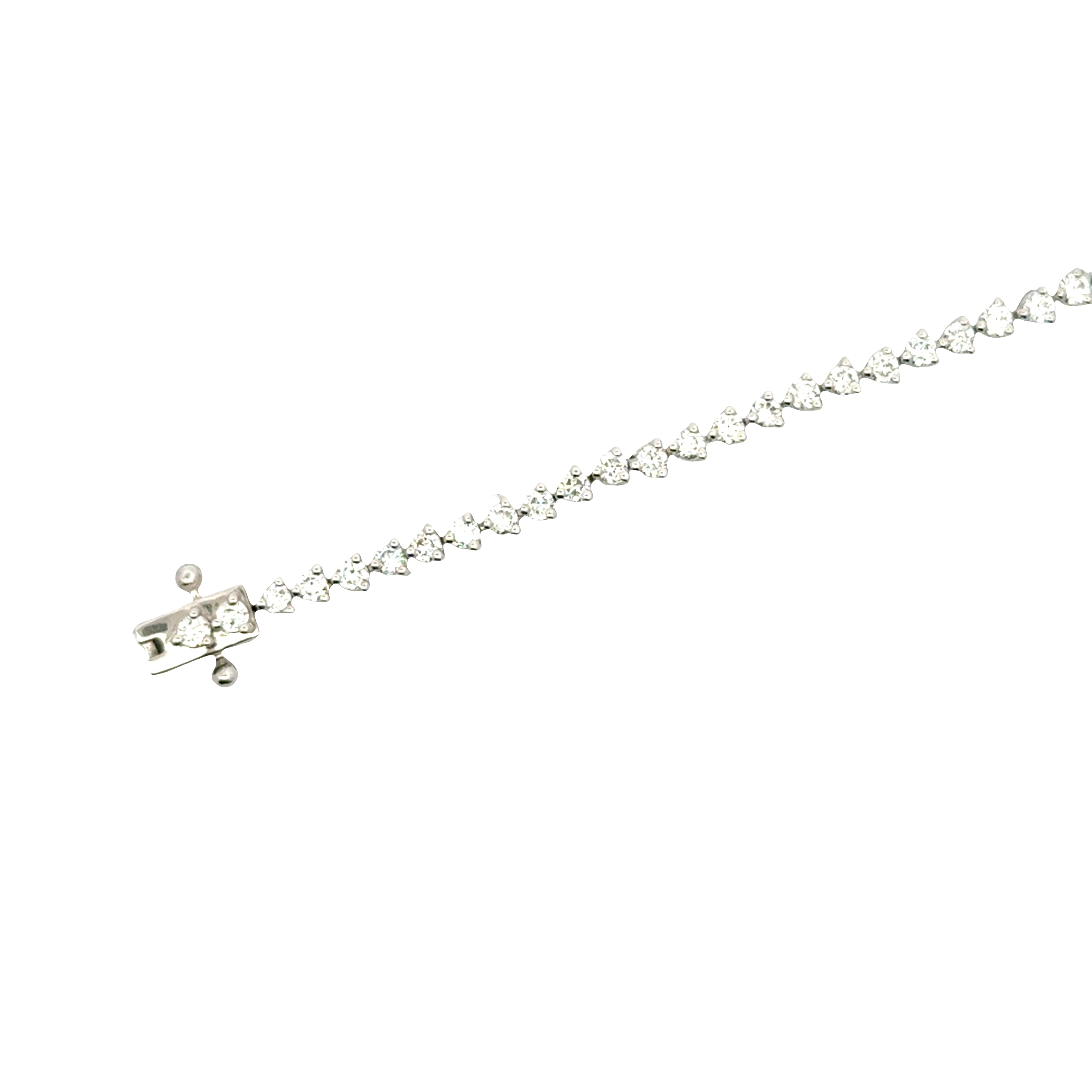 Lab diamond tennis bracelet available in Sterling Silver.