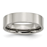 Titanium Polished 6mm Flat Band