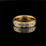 Two-tone men's wedding band available at Solomon jeweler Kansas.