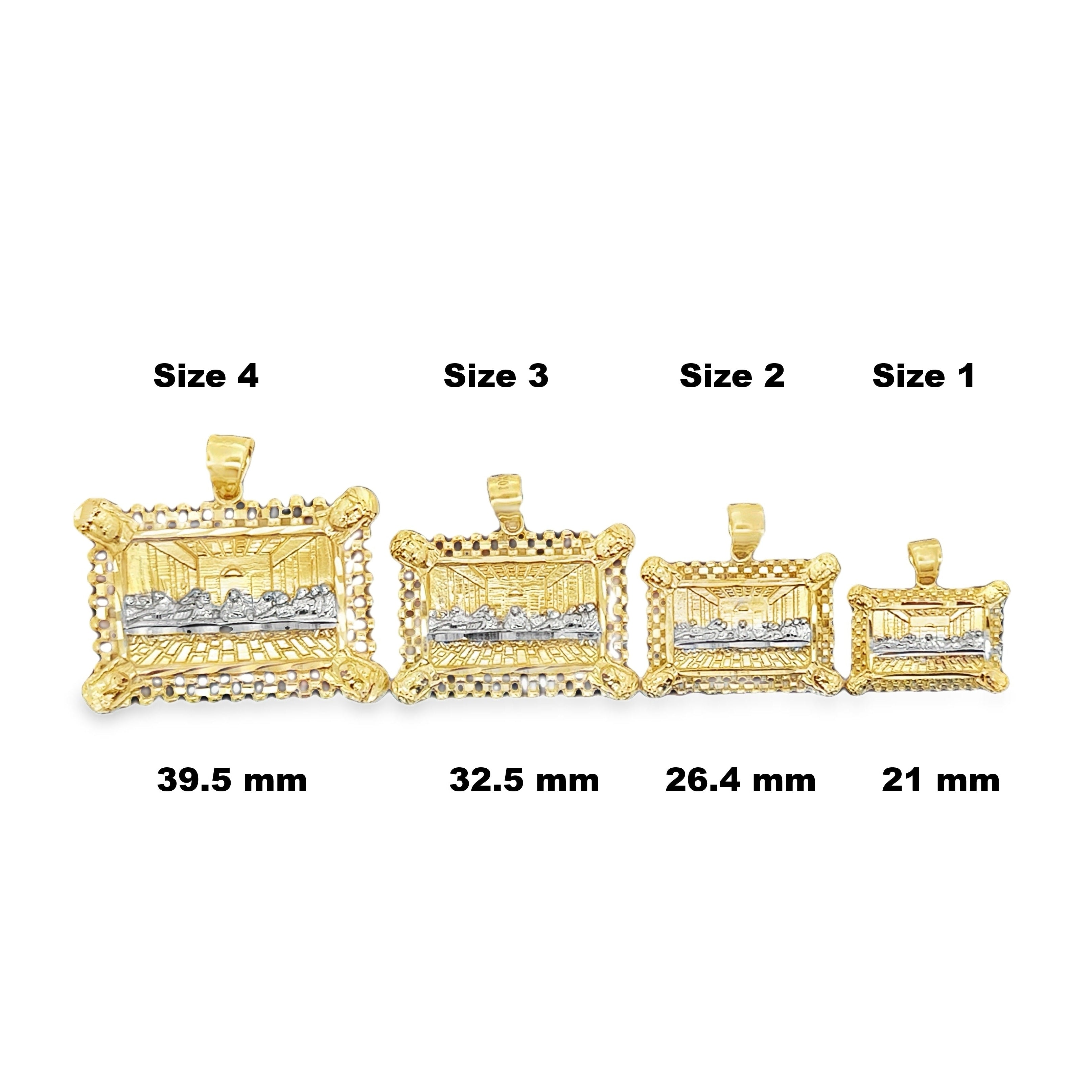10 karat two-tone Last Supper pendant available in all sizes from Solomon Jeweler Kansas