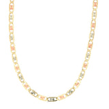 10karat Valentino tri color gold chain necklace. Solomon Jeweler