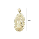 10K Yellow Gold Virgin Mary Pendant – Religious Medallion - Solomon Jewelers