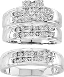 14K  0.65CT PR/CT DIA TRIO SET