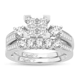 14K  1.50 CT  PRINCESS CUT Diamond  BRIDAL  RING