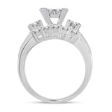 14K  3.00 CT  PRINCESS CUT Diamond  BRIDAL  RING