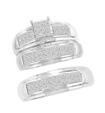 14K  1.45CT  Diamond  TRIO  SET