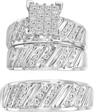 14K  1.06CT  Diamond  TRIO  SET