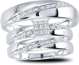 10K  0.15CT  Diamond  TRIO  SET