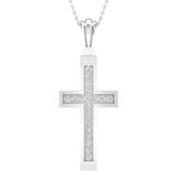 10K  0.05ct Diamond Cross Pendant