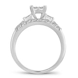 14K  1.00CT Princess Cut Diamond Bridal Ring