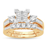 14K  1.50 CT  PRINCESS CUT Diamond  BRIDAL  RING