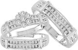 14K  0.71CT  Diamond  TRIO SET