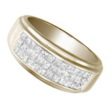 14 Karat Princess Cut Men's Diamond Band (1.50 Cts)